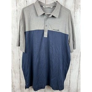 Travis Mathew Polo Shirt Men's XL Gray Short Sleeve Men Casual Lightweight Logo
